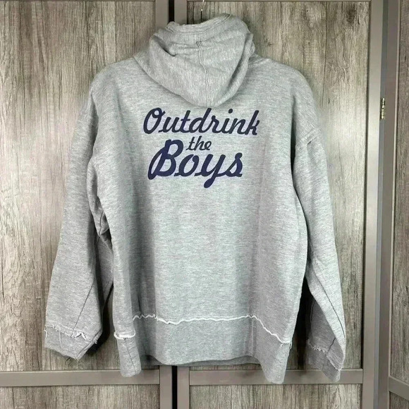 Brew City Sweatshirt Womens Medium Beer Pocket Girls Drinking Team Hoodie - Picture 7 of 7